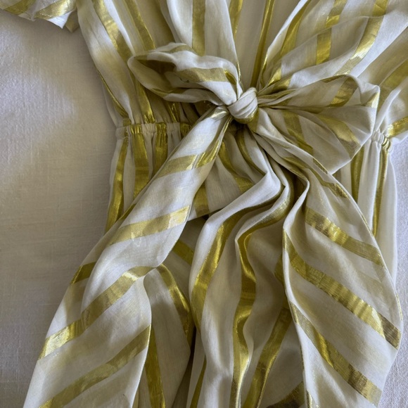 Show me your Mumu Fiona Maxi Dress ~ South Beach Stripe Gold - Picture 7 of 7